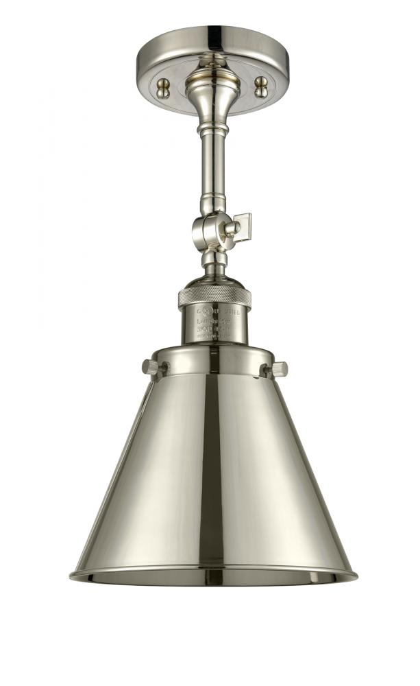 Appalachian - 1 Light - 8 inch - Polished Nickel - Adjustable Semi-Flush Mount