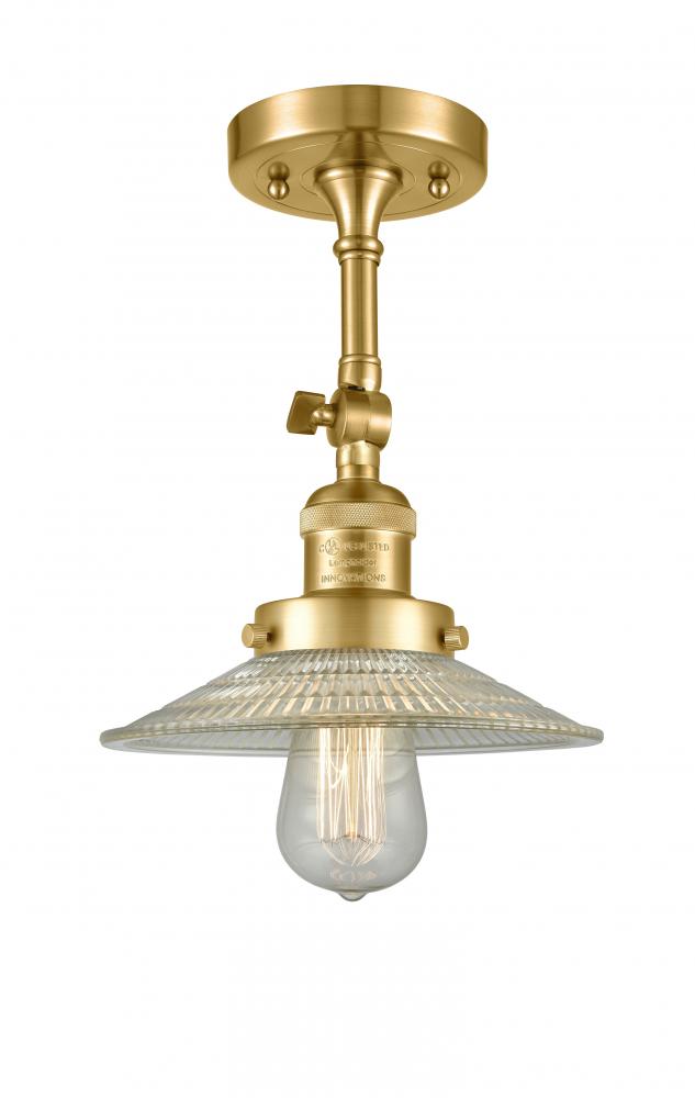 Halophane - 1 Light - 9 inch - Satin Gold - Adjustable Semi-Flush Mount