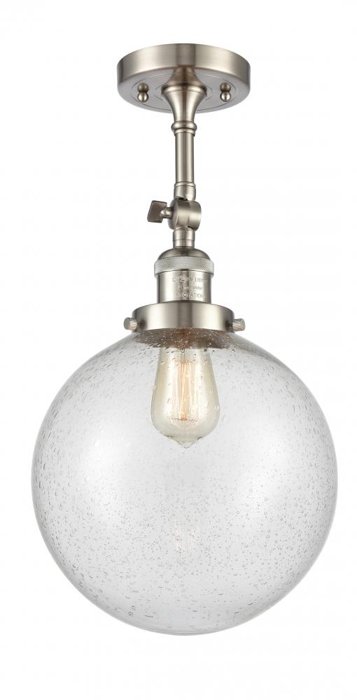 Beacon - 1 Light - 10 inch - Brushed Satin Nickel - Adjustable Semi-Flush Mount