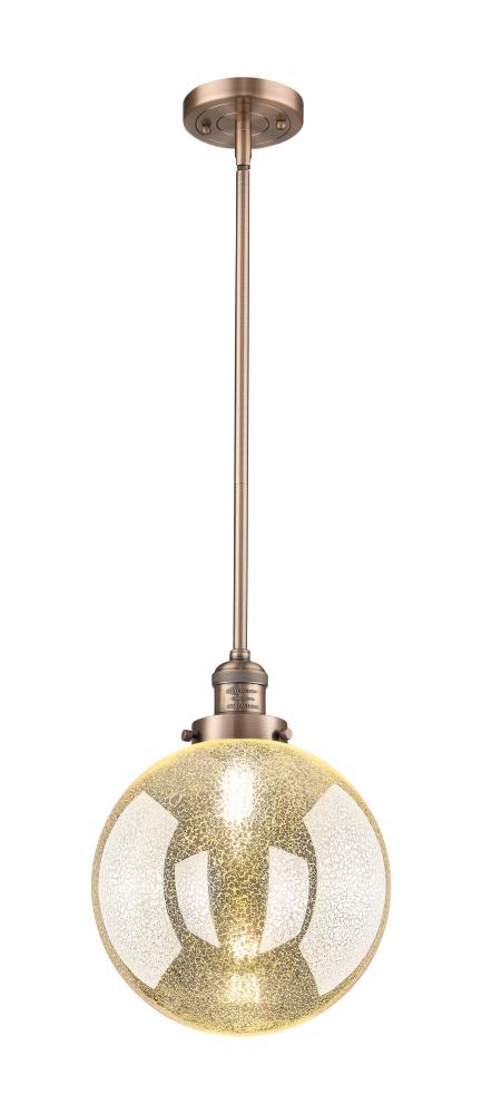 Beacon - 1 Light - 10 inch - Antique Copper - Stem Hung - Mini Pendant