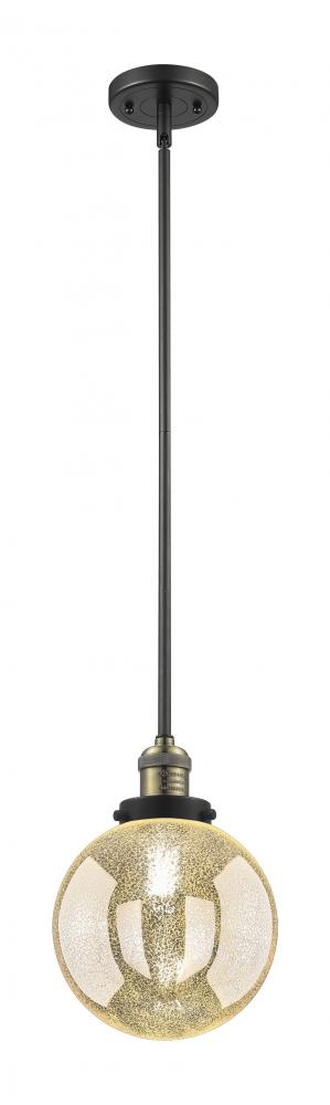 Beacon - 1 Light - 8 inch - Black Antique Brass - Stem Hung - Mini Pendant