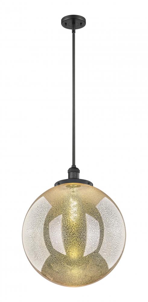Beacon - 1 Light - 18 inch - Matte Black - Stem Hung - Pendant