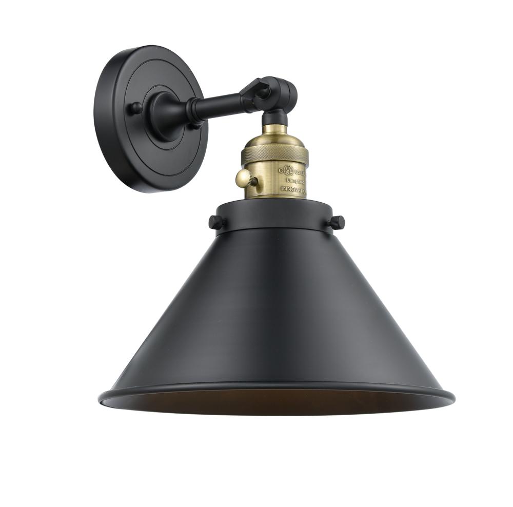Briarcliff - 1 Light - 10 inch - Black Antique Brass - Adjustable Sconce