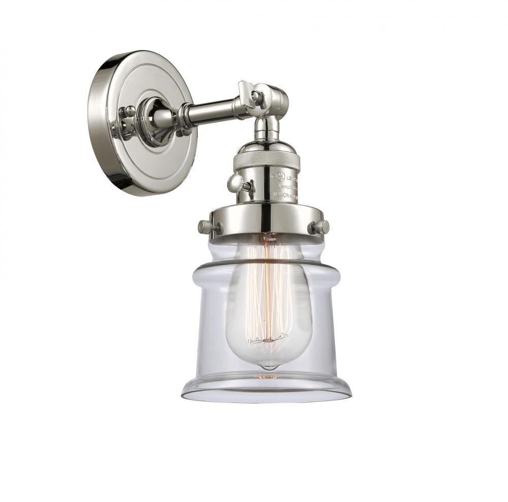 Canton - 1 Light - 5 inch - Polished Nickel - Adjustable Sconce