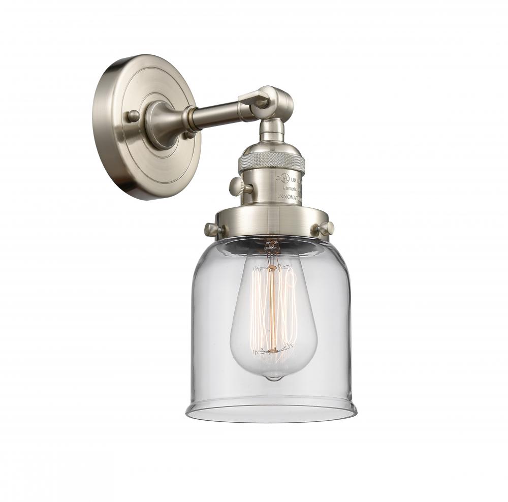 Bell - 1 Light - 5 inch - Brushed Satin Nickel - Adjustable Sconce