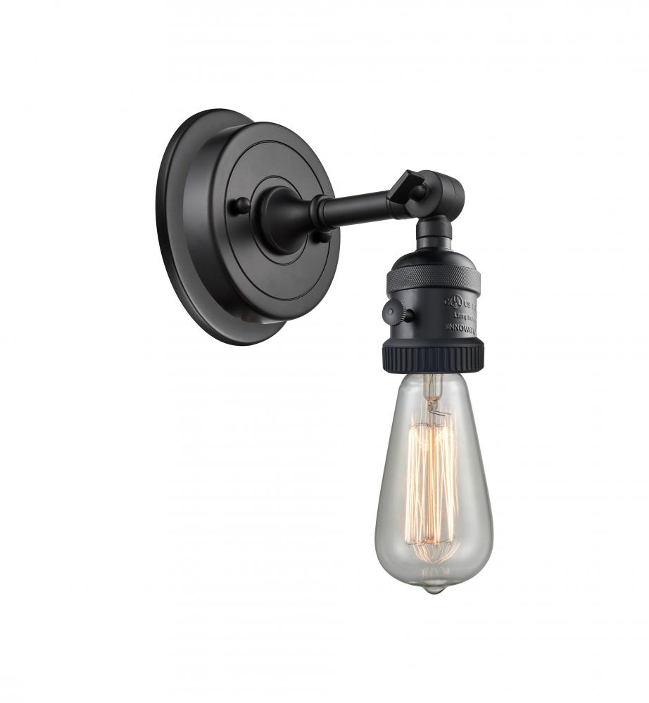 Bare Bulb - 1 Light - 5 inch - Matte Black - Adjustable Sconce