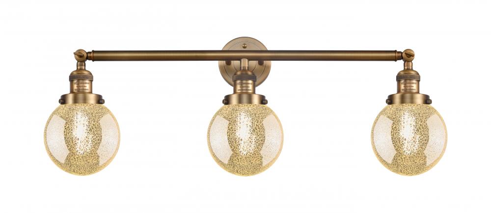 Beacon - 3 Light - 30 inch - Brushed Brass - Bath Vanity Light