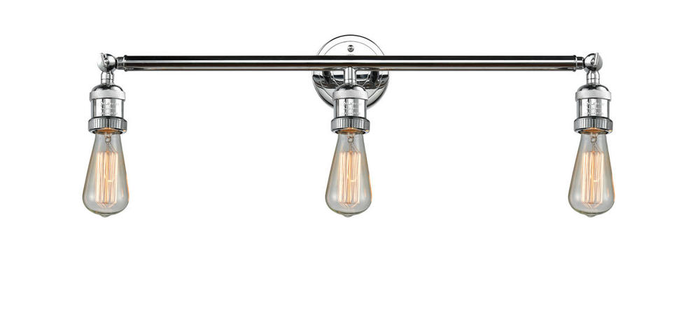 Bare Bulb - 3 Light - 30 inch - Polished Chrome - Bath Vanity Light
