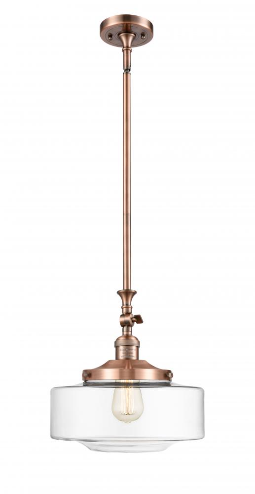 Bridgeton - 1 Light - 12 inch - Antique Copper - Stem Hung - Adjustable Mini Pendant
