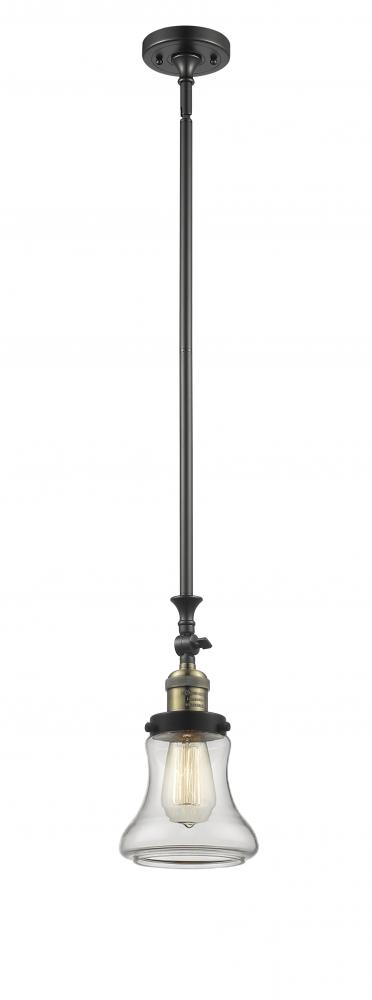 Bellmont - 1 Light - 6 inch - Black Antique Brass - Stem Hung - Adjustable Mini Pendant