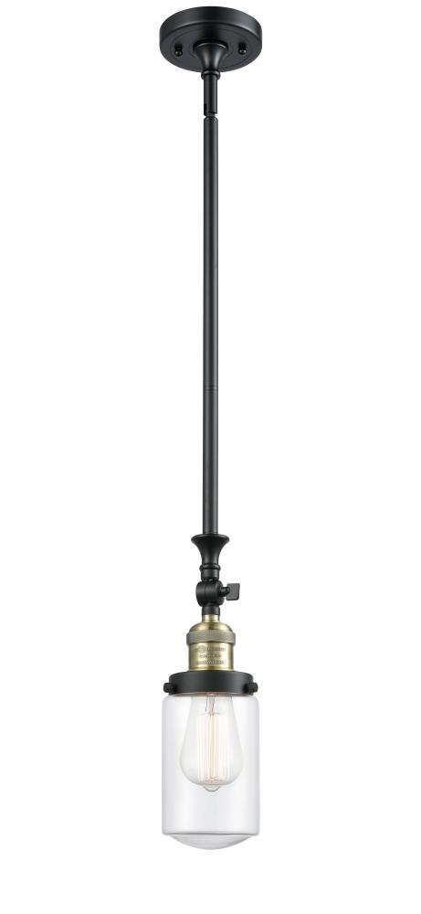 Dover - 1 Light - 5 inch - Black Antique Brass - Stem Hung - Adjustable Mini Pendant