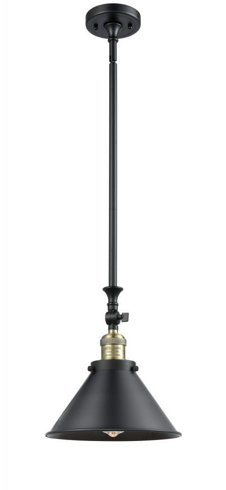 Briarcliff - 1 Light - 10 inch - Black Antique Brass - Stem Hung - Adjustable Mini Pendant