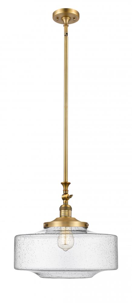 Bridgeton - 1 Light - 16 inch - Brushed Brass - Stem Hung - Adjustable Mini Pendant