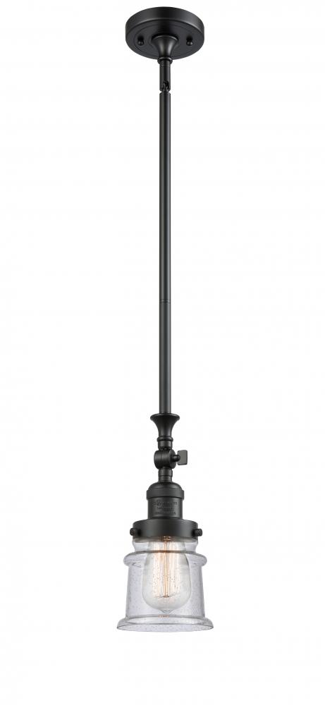 Canton - 1 Light - 5 inch - Matte Black - Stem Hung - Adjustable Mini Pendant