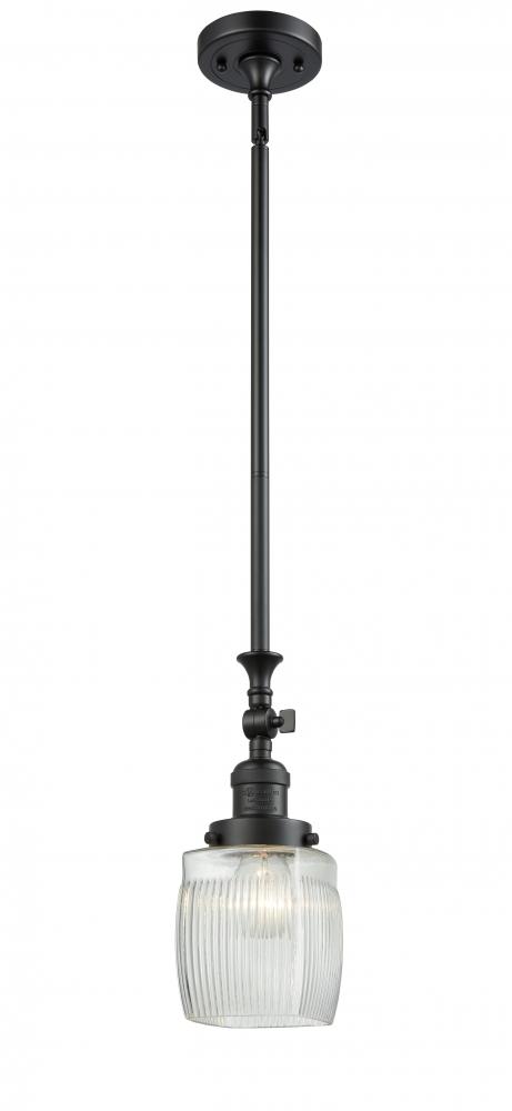 Colton - 1 Light - 6 inch - Matte Black - Stem Hung - Adjustable Mini Pendant