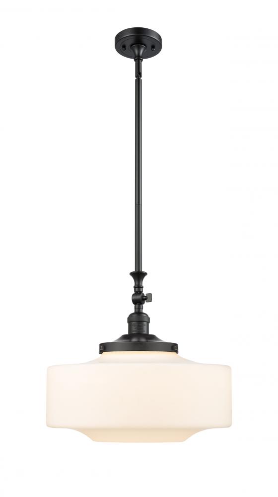 Bridgeton - 1 Light - 16 inch - Matte Black - Stem Hung - Adjustable Mini Pendant