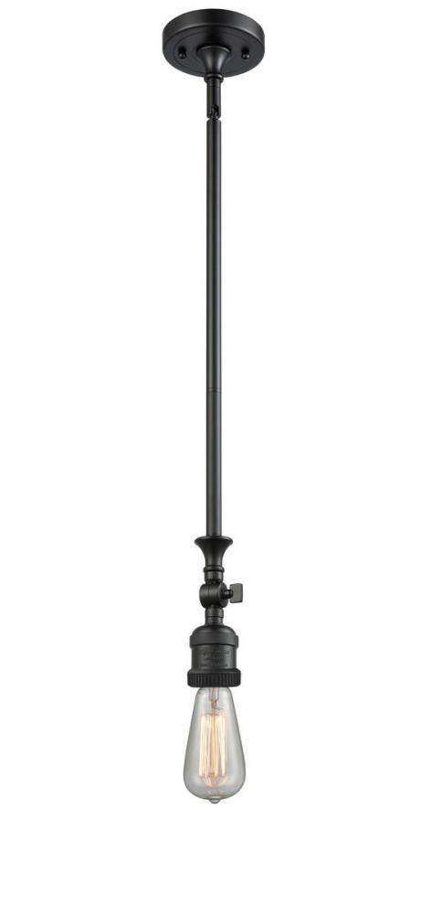 Bare Bulb - 1 Light - 3 inch - Matte Black - Stem Hung - Adjustable Mini Pendant