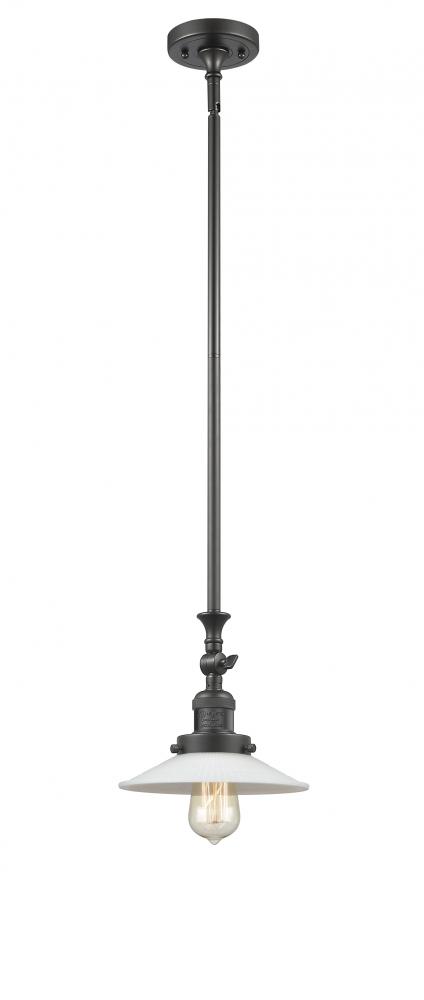 Halophane - 1 Light - 9 inch - Oil Rubbed Bronze - Stem Hung - Adjustable Mini Pendant
