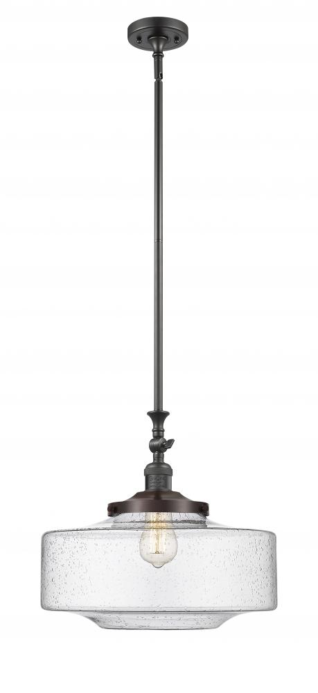 Bridgeton - 1 Light - 16 inch - Oil Rubbed Bronze - Stem Hung - Adjustable Mini Pendant