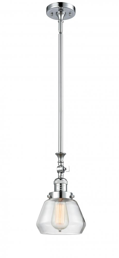Fulton - 1 Light - 7 inch - Polished Chrome - Stem Hung - Adjustable Mini Pendant
