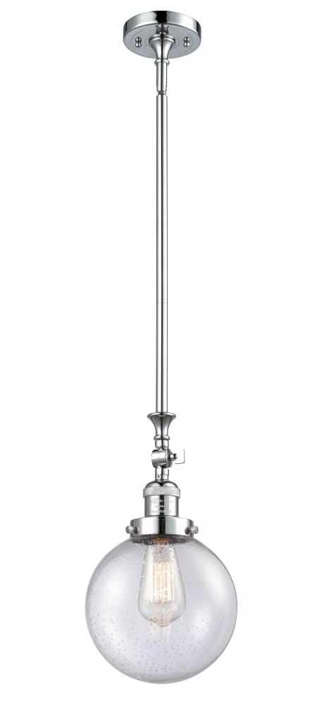 Beacon - 1 Light - 8 inch - Polished Chrome - Stem Hung - Adjustable Mini Pendant