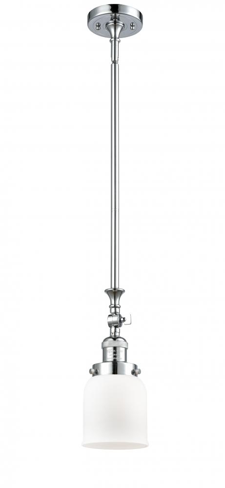 Bell - 1 Light - 5 inch - Polished Chrome - Stem Hung - Adjustable Mini Pendant