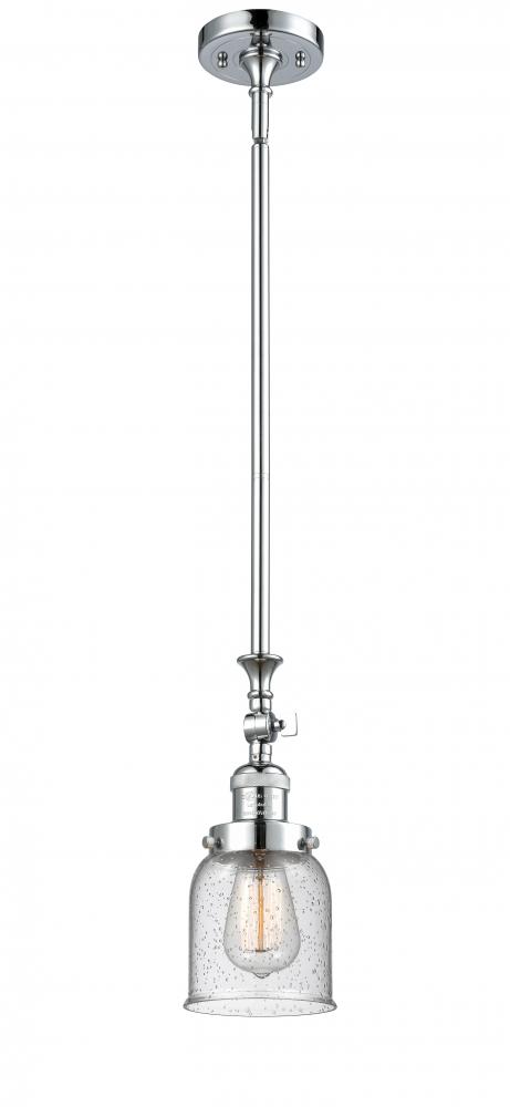 Bell - 1 Light - 5 inch - Polished Chrome - Stem Hung - Adjustable Mini Pendant