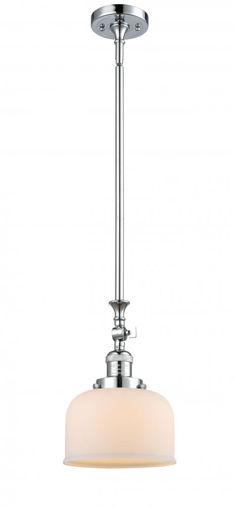 Bell - 1 Light - 8 inch - Polished Chrome - Stem Hung - Adjustable Mini Pendant