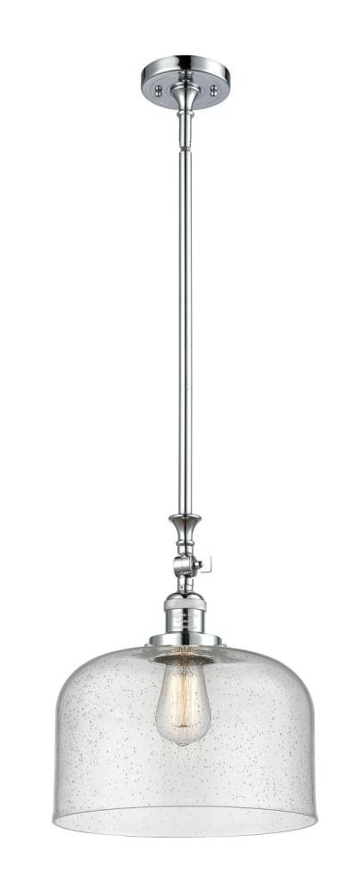 Bell - 1 Light - 12 inch - Polished Chrome - Stem Hung - Adjustable Mini Pendant