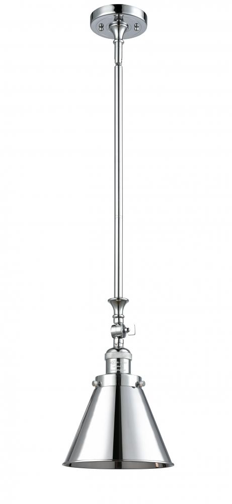 Appalachian - 1 Light - 8 inch - Polished Chrome - Stem Hung - Adjustable Mini Pendant