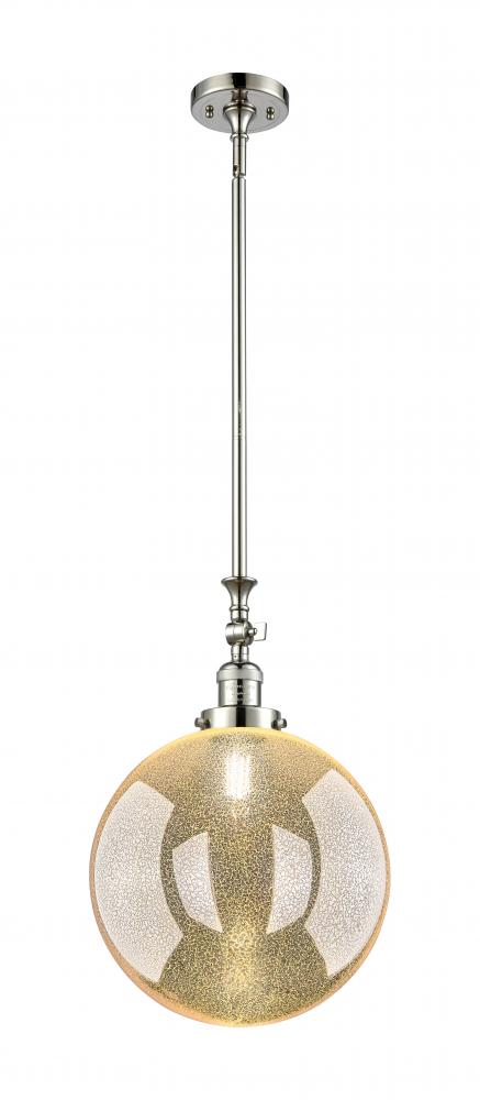 Beacon - 1 Light - 12 inch - Polished Nickel - Stem Hung - Adjustable Mini Pendant