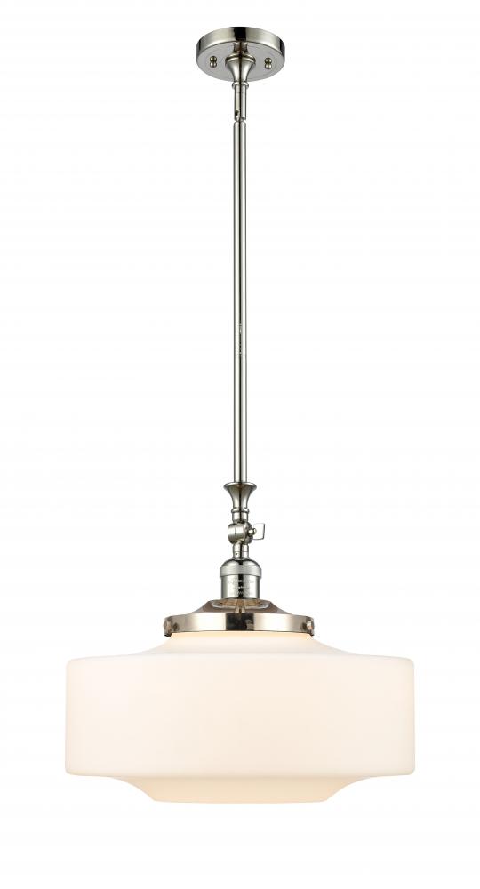 Bridgeton - 1 Light - 16 inch - Polished Nickel - Stem Hung - Adjustable Mini Pendant