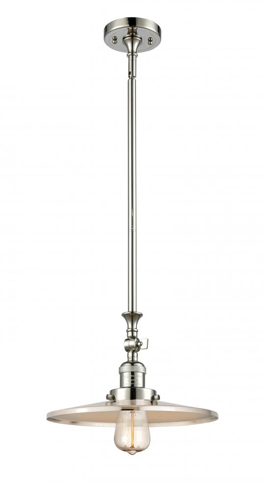 Appalachian - 1 Light - 12 inch - Polished Nickel - Stem Hung - Adjustable Mini Pendant