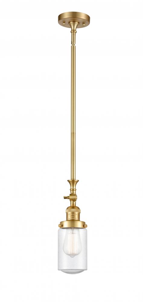Dover - 1 Light - 5 inch - Satin Gold - Stem Hung - Adjustable Mini Pendant