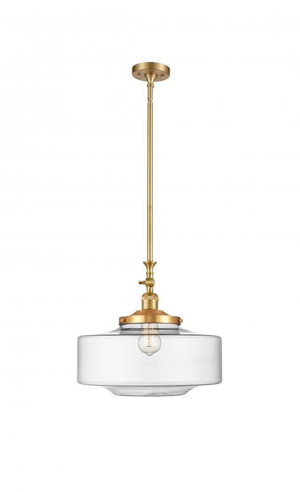 Bridgeton - 1 Light - 16 inch - Satin Gold - Stem Hung - Adjustable Mini Pendant