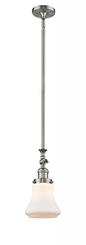 Bellmont - 1 Light - 6 inch - Brushed Satin Nickel - Stem Hung - Adjustable Mini Pendant