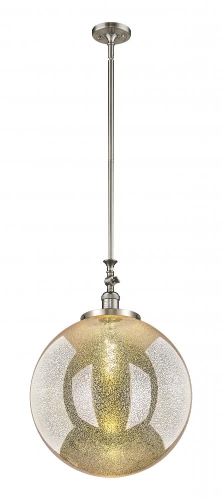 Beacon - 1 Light - 18 inch - Brushed Satin Nickel - Stem Hung - Adjustable Mini Pendant
