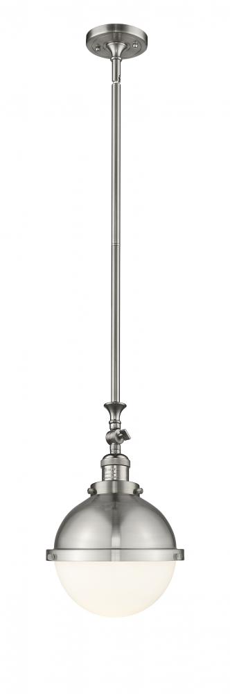 Hampden - 1 Light - 9 inch - Brushed Satin Nickel - Stem Hung - Adjustable Mini Pendant
