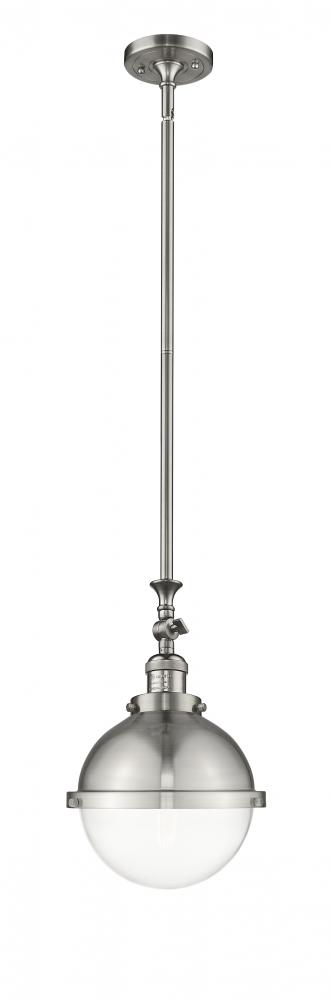 Hampden - 1 Light - 9 inch - Brushed Satin Nickel - Stem Hung - Adjustable Mini Pendant
