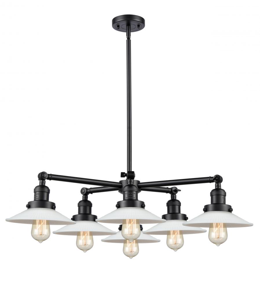 Halophane 6 Light Chandelier