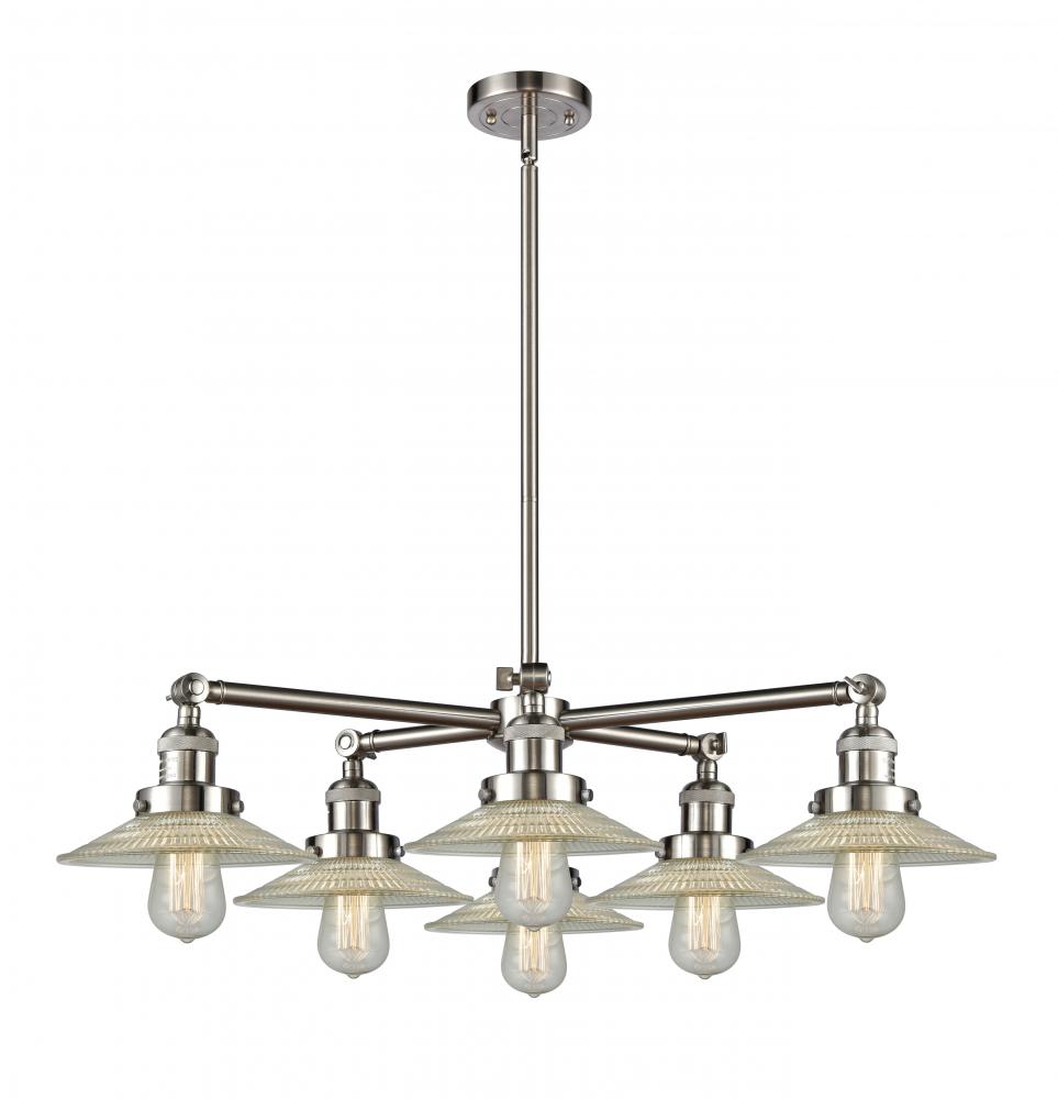 Halophane 6 Light Chandelier