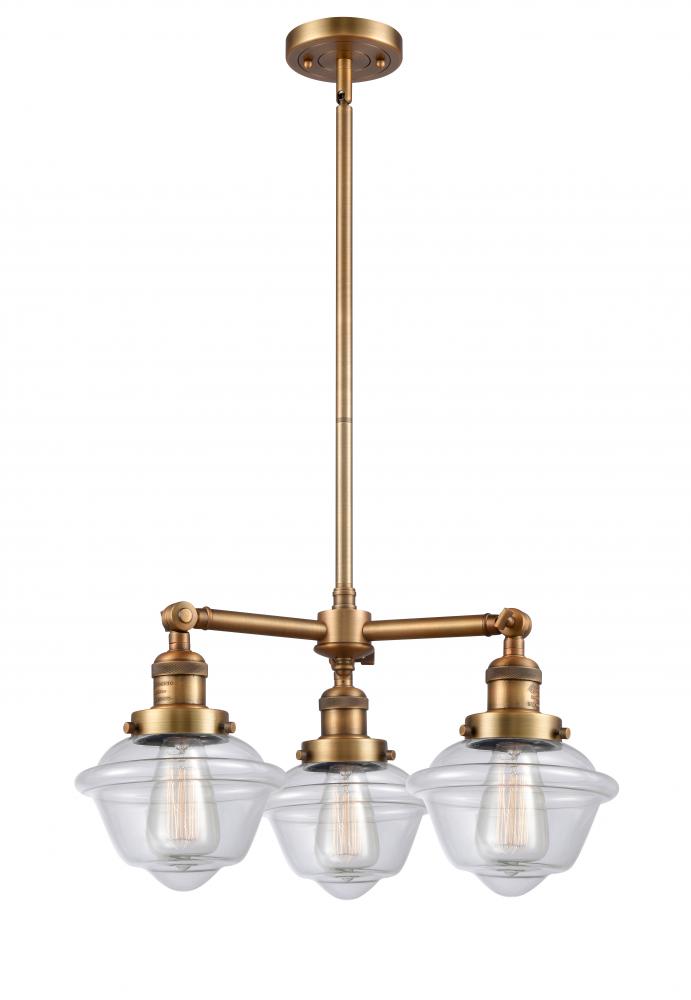 Oxford - 3 Light - 20 inch - Brushed Brass - Stem Hung - Chandelier