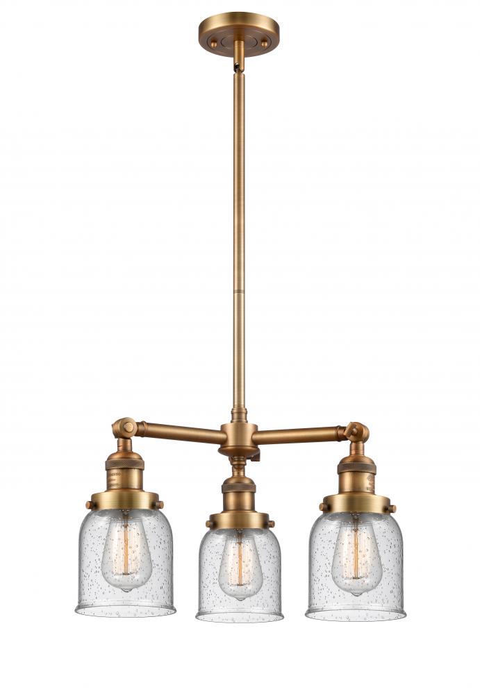 Bell - 3 Light - 19 inch - Brushed Brass - Stem Hung - Chandelier
