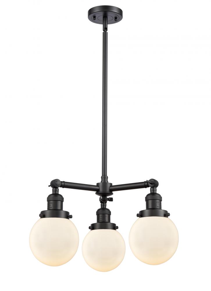 Beacon - 3 Light - 19 inch - Matte Black - Stem Hung - Chandelier