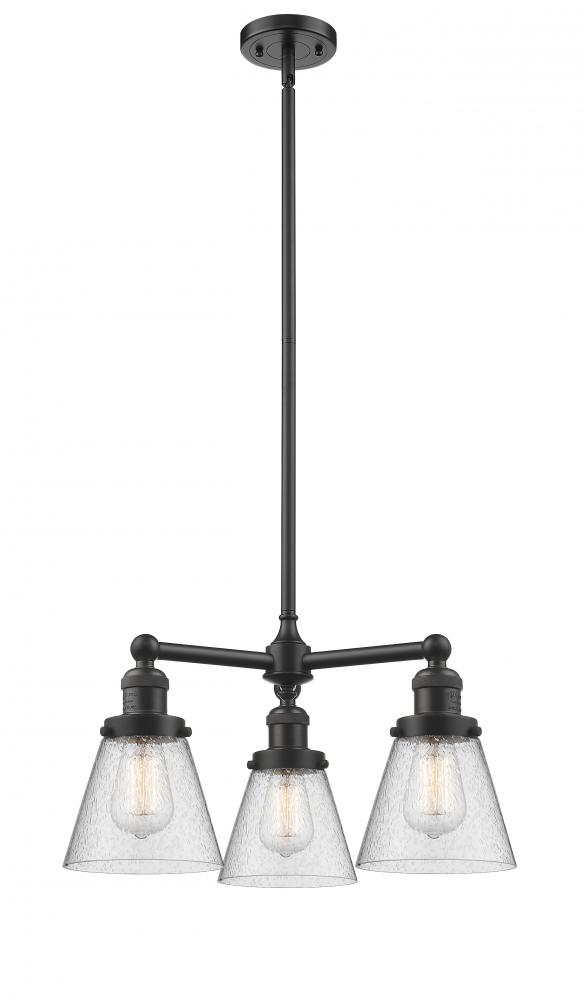 Cone - 3 Light - 19 inch - Oil Rubbed Bronze - Stem Hung - Chandelier