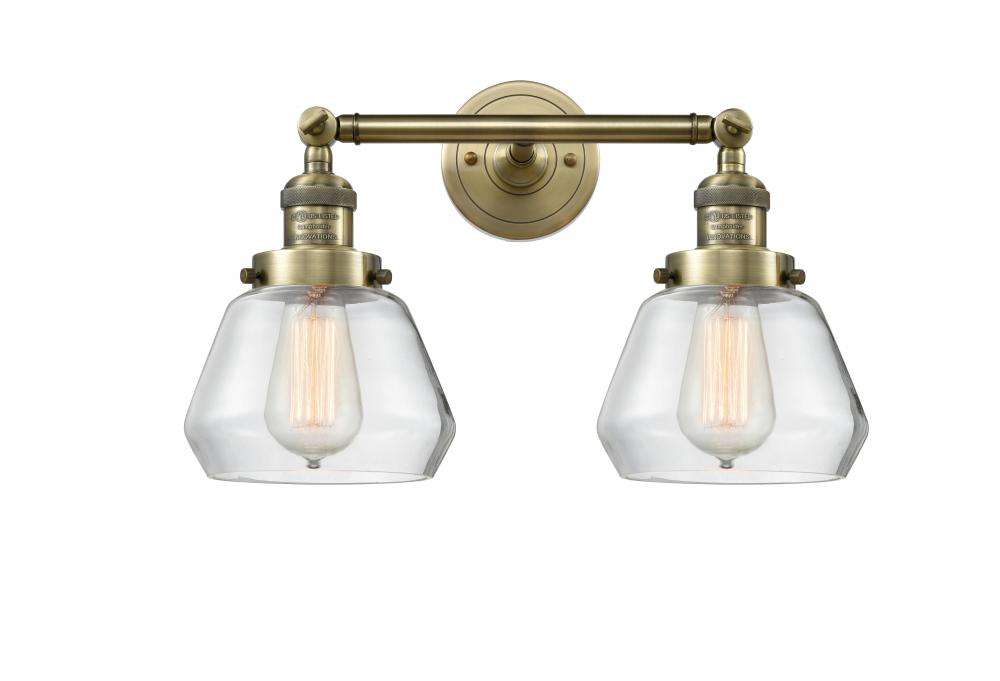 Fulton - 2 Light - 17 inch - Antique Brass - Adjustable Bath Vanity Light