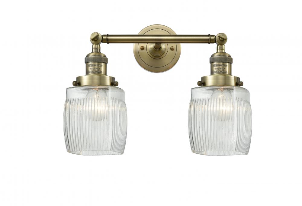 Colton - 2 Light - 16 inch - Antique Brass - Adjustable Bath Vanity Light