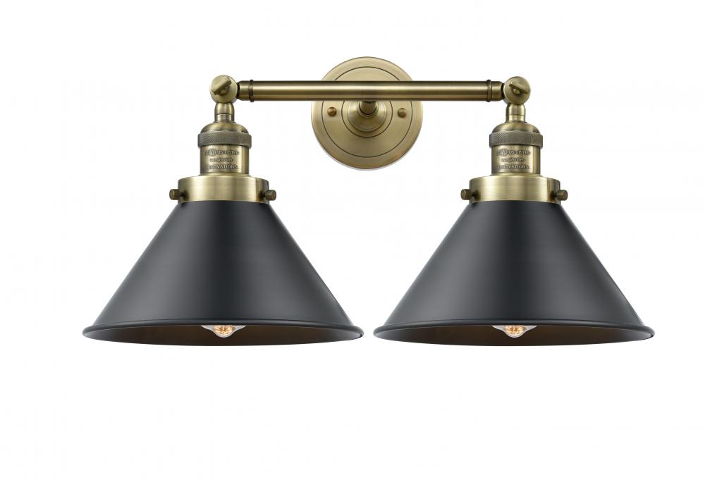 Briarcliff - 2 Light - 19 inch - Antique Brass - Adjustable Bath Vanity Light