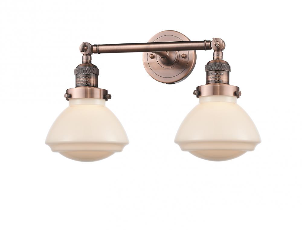 Olean - 2 Light - 17 inch - Antique Copper - Adjustable Bath Vanity Light