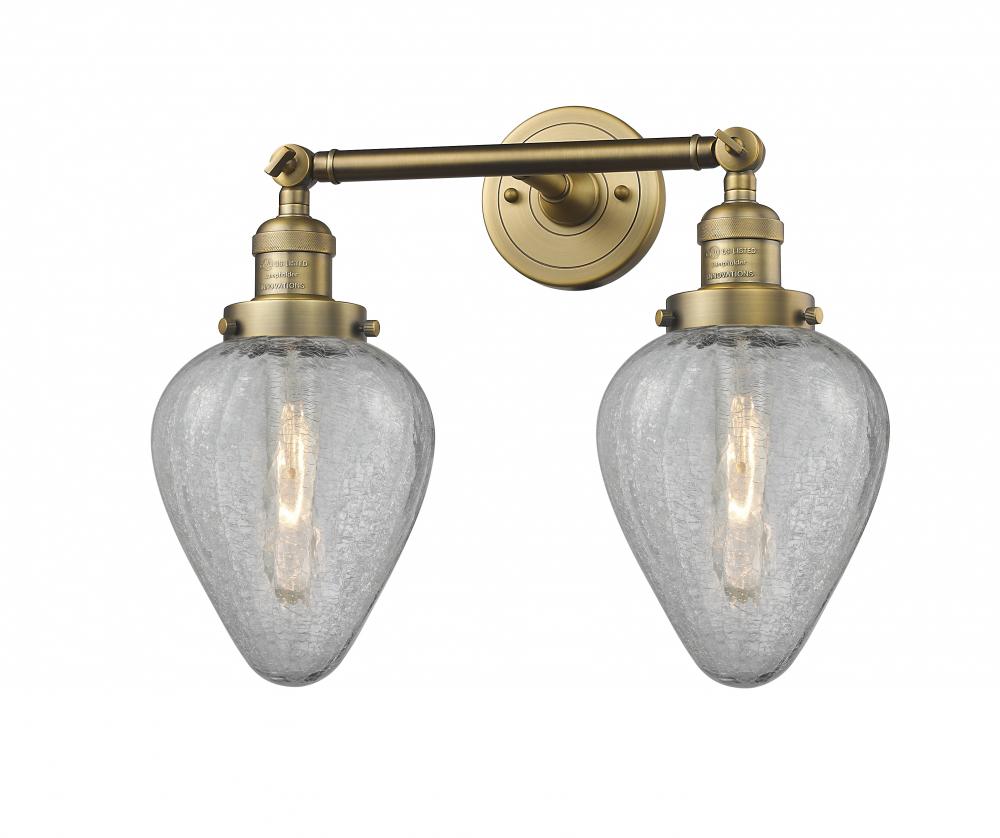 Geneseo - 2 Light - 17 inch - Brushed Brass - Adjustable Bath Vanity Light